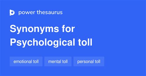 synonym for toll|mental toll synonym.